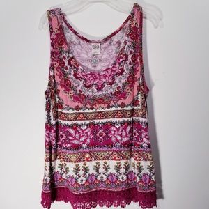 Bila Floral/Paisley Sleeveless Top sz Small